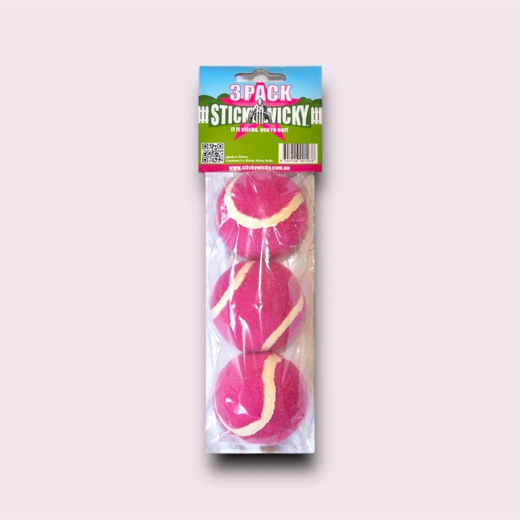 STICKY WICKY CRICKET BALLS PINK
