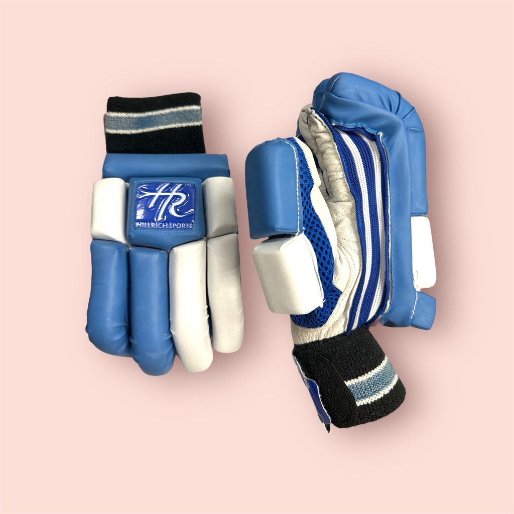 HILLRICH BATTING GLOVES BOYS - BLUE AND WHITE