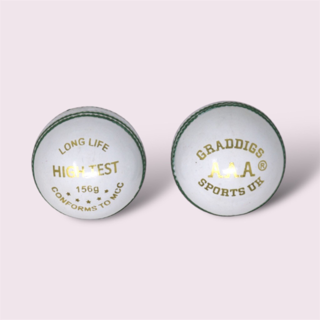 GRADDIGE HIGH TEST CRICKET BALL OUTDOOR WHITE - 156g