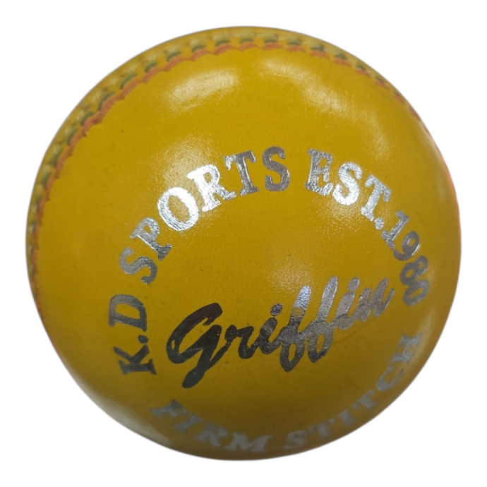 BSG CRICKET YELLOW LEATHER BALL (GRIFFIN) INDOOR 115G