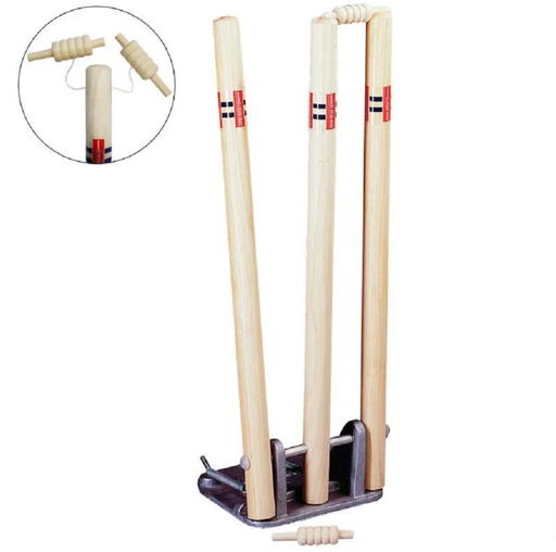 GRAY NICOLLS CRICKET STUMP SPRING RETURN METAL BASE W/BAIL