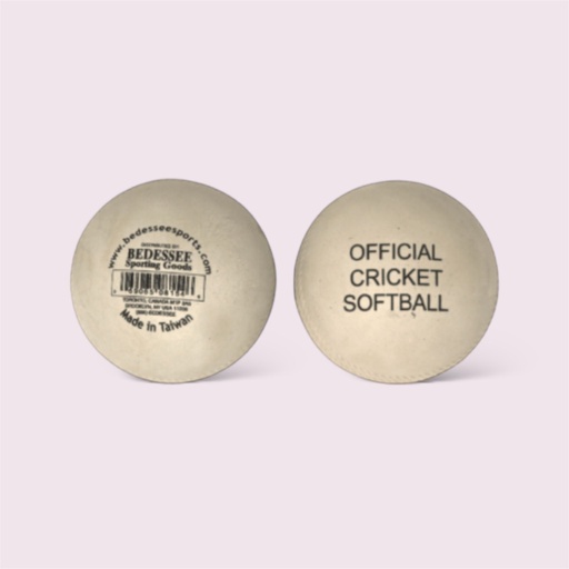 BSG CRICKET BALL SOFT BALL WHITE/PINK - 140g