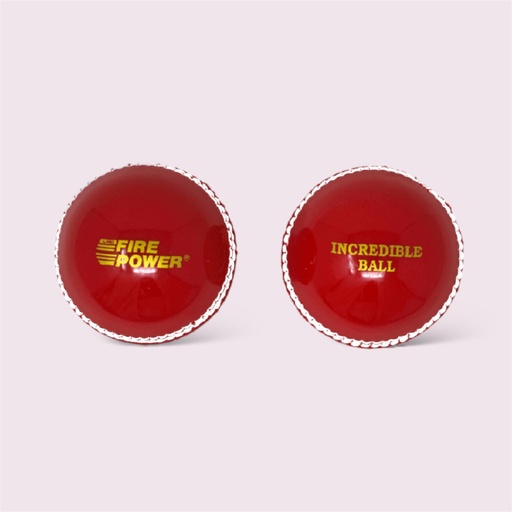 LMB FIREPOWER CRICKET BALL INCREDIBLE PVC RED (90g)