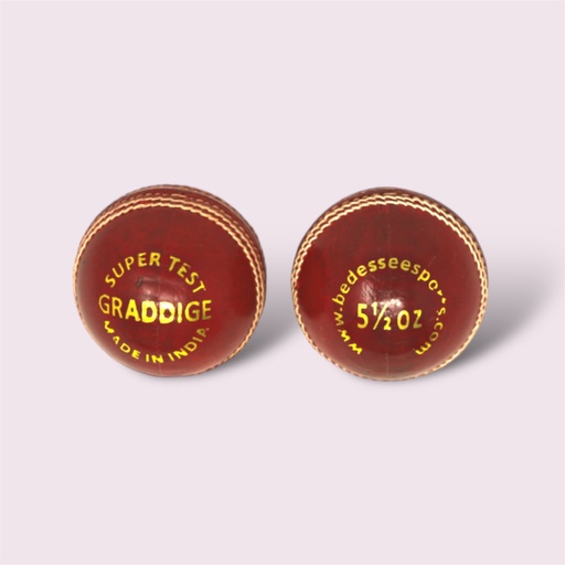 GRADDIGE CRICKET BALL SUPER TEST INDOOR RED - 135g