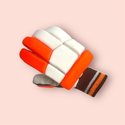 HILLRICH CRICKET BATTING GLOVES WHITE AND ORANGE