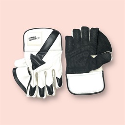 LMB FIREPOWER WICKET KEEPING GLOVES WHITE AND BLACK