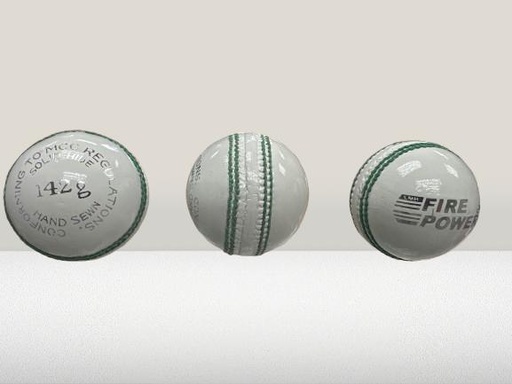 LMB FIREPOWER CRICKET BALL LEATHER WOMEN OUTDOOR WHITE 142G