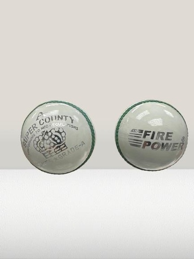 LMB FIREPOWER CRICKET BALL LEATHER SUPER COUNTY WOMEN GRADE A-WHITE 139G