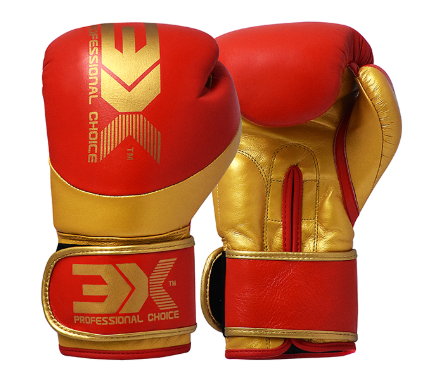3X BOXING GLOVE GOLDEN RED 14OZ
