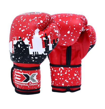 3X BOXING GLOVES PROFESSIONAL CHOICE RED KIDS 6OZ