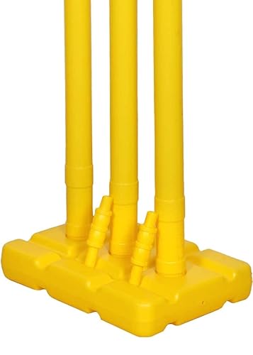 LMB FIREPOWER CRICKET STUMP PVC W/BAIL YELLOW