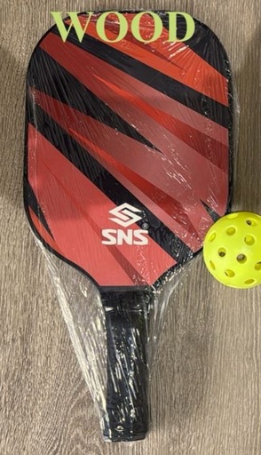 SNS Graphics Wooden Pickle Ball Paddle 265g