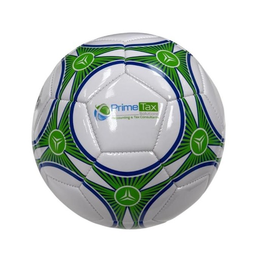 DUN RUN PRIME TAX LOGO SOCCER BALL